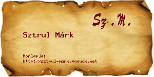 Sztrul Márk névjegykártya